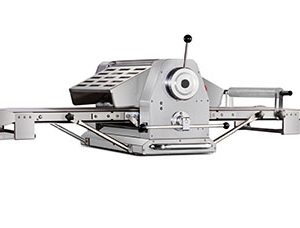 This dough sheeter is designed to quickly and easily roll out dough